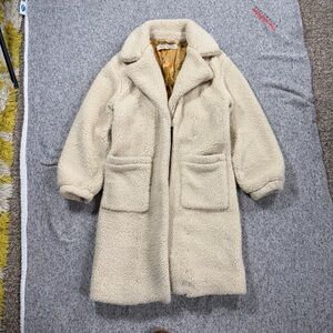 Free People Cream Teddy Jacket